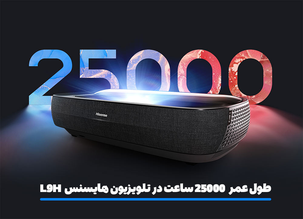 طول عمر 25000 ساعت در تلویزیون هایسنس L9H