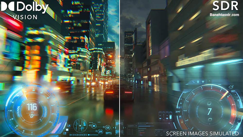 بهبود رنگ با Dolby vision